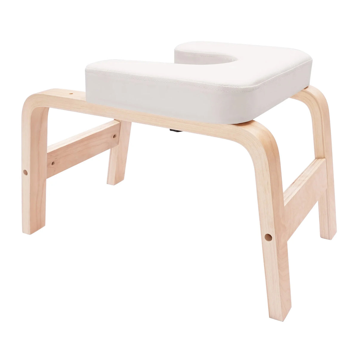 Yoga Headstand Bench Inversion Stool 440lbs Capacity U Shape Cushion Detachable T Block for Headstand Shoulderstand Handstand Practice Home Gym White
