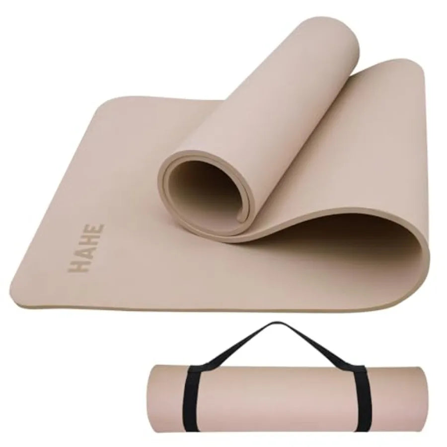 Yoga Mat Thick 8MM1/3" Eco-Friendly POE Non Slip Yoga Mat High Rebound and Shock Absorption Anti-Tear and Sweat-Resistant for Y