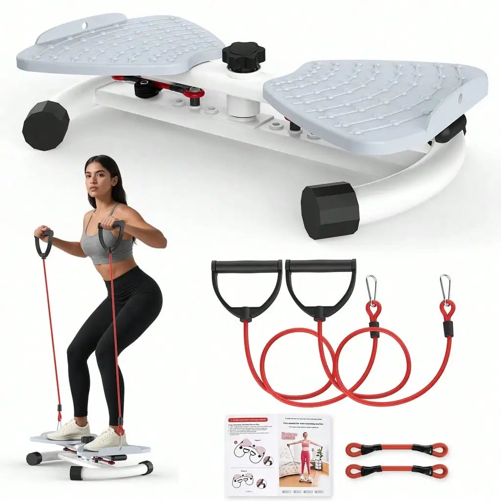 Twist Waist Disc Board with Resistance Bands, Multifunctional Home Fitness Foot‑Twist Exercise Machine, Portable Waist‑Shaping Leg Training Equipment for Indoor Workout