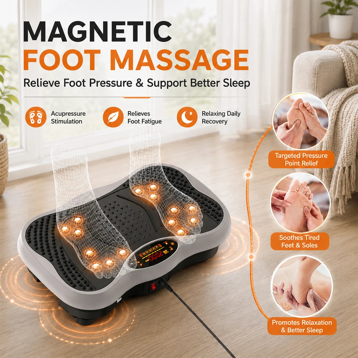 Whole‑Body Vibration Plate Exercise Machine, Multi‑Speed Vibration Fitness Platform With Bluetooth Speaker, Remote Control, Resistance Bands & Loop Bands for Full‑Body Home Workout Training