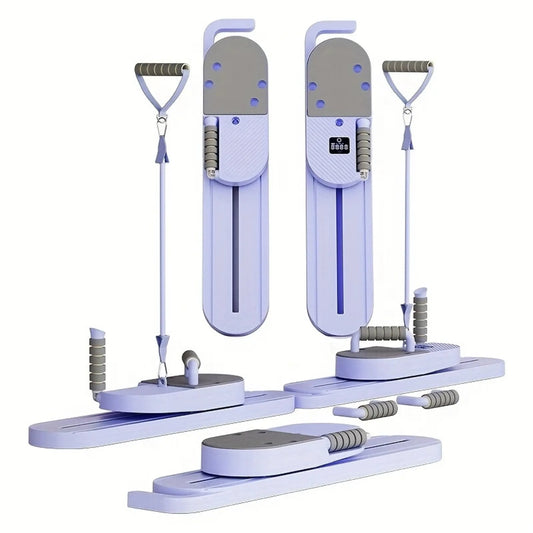 Split Pilates balance board, 40+ exercise movements, multifunctional fitness tool, (abdominal board, ski machine, yoga)