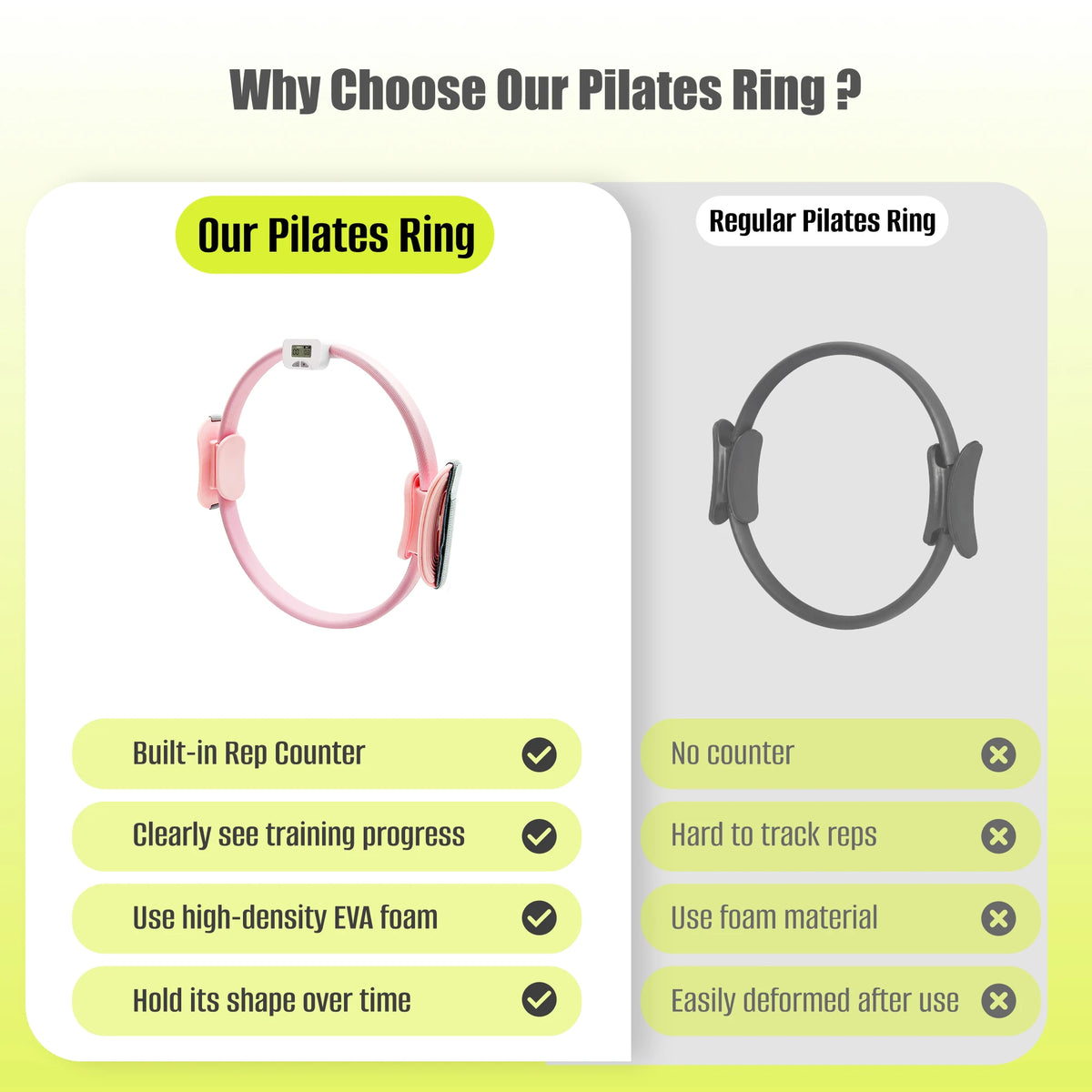 MaxU Pilates Ring and Bar Workout Set, Home Resistance Exercise Equipment, Pink or Purple