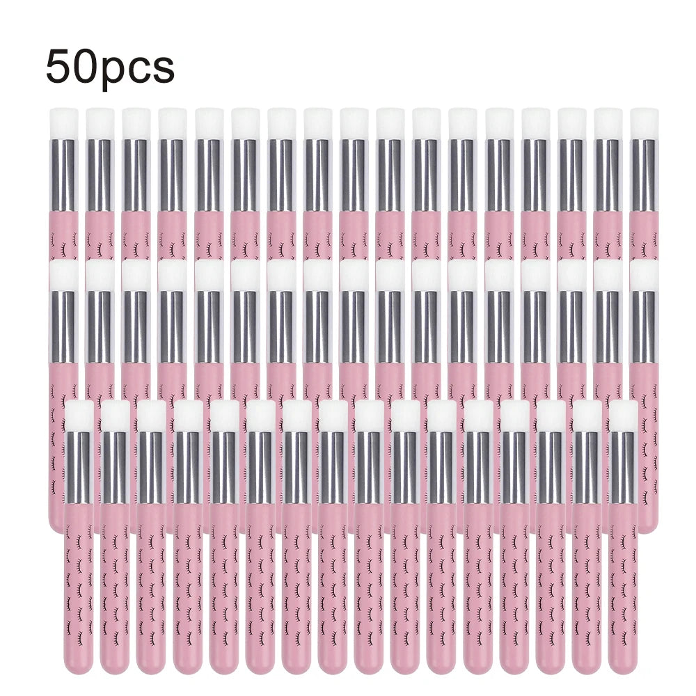 5/20/50pcs Eyelash Cleaning Brush Lash Shampoo Brush for Eyelash Extensions Peel Off Nose Pore Blackhead Remover Makeup Tool