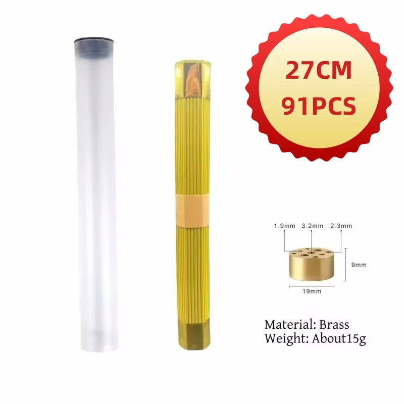 27cm Big Indian Sandalwood Incense Sticks With Incense Holder Aromatherapy For Home Bedroom Toilet Tibetan Line Incense 91pcs