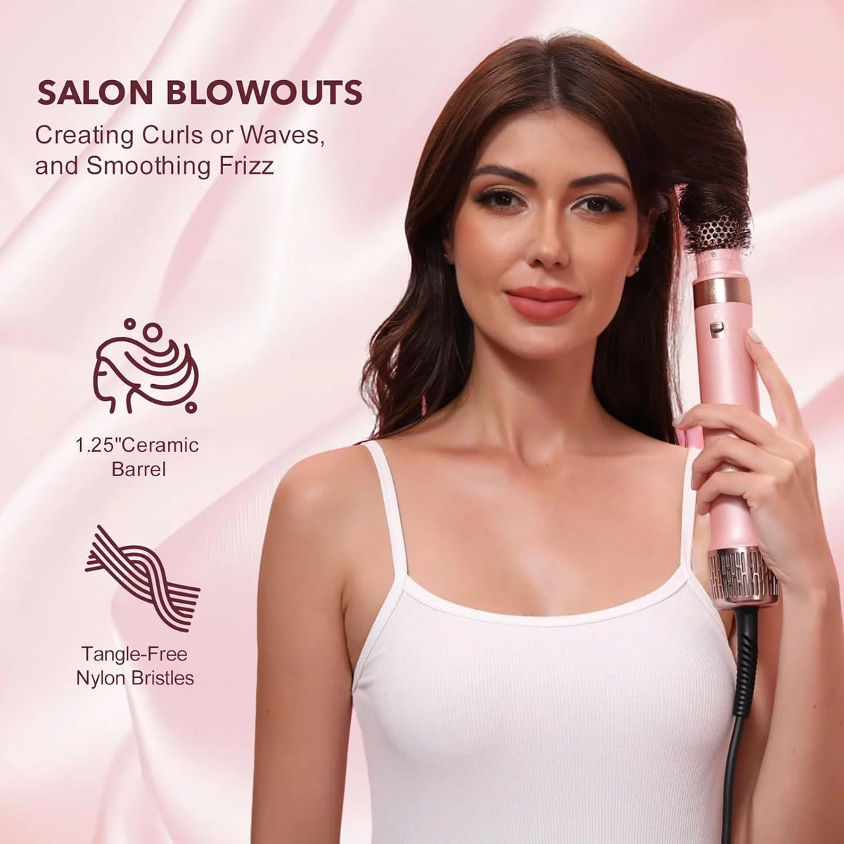 Mythsight 6-in-1 Air Styler & Hair Dryer Brush, Auto-Wrap Curler L/R, Fast Drying Volumizing Hot Air Brush, Smooth Blowout, Root Lift, No Heat Damage, Anti-Frizz, Gifts for Women