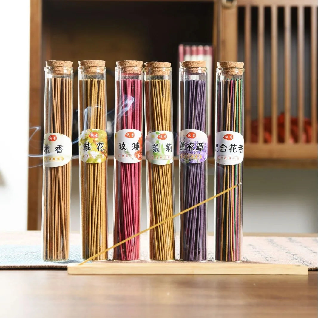 120Pcs/box Natural Incense Stick Handmade Aromatherapy Sticks Sandalwood Lavender Scented Meditation Household Bedroom Incenses