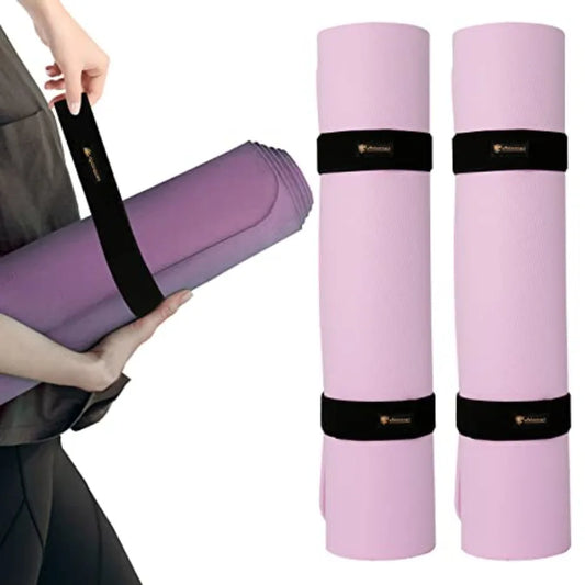 Aolamegs Yoga Mat Strap, Heavy Duty Bungee Straps Band, Wrap Organizer for Yoga Mat/Workout/Exercise 20" L x 2" W