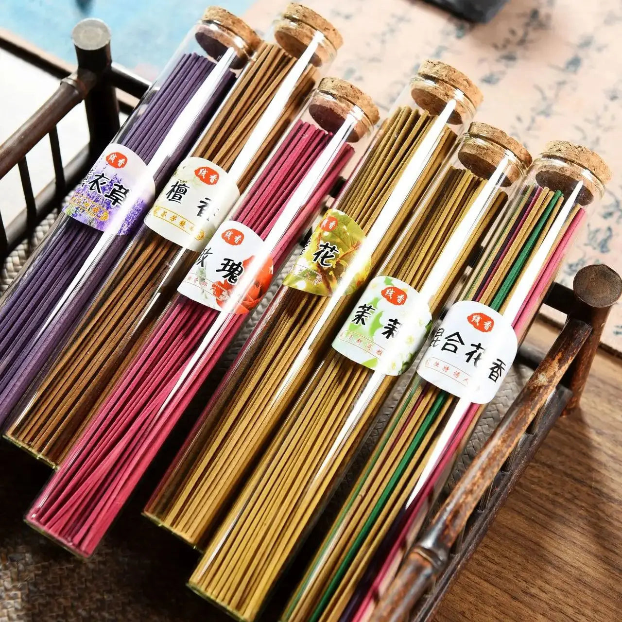 120Pcs/box Natural Incense Stick Handmade Aromatherapy Sticks Sandalwood Lavender Scented Meditation Household Bedroom Incenses