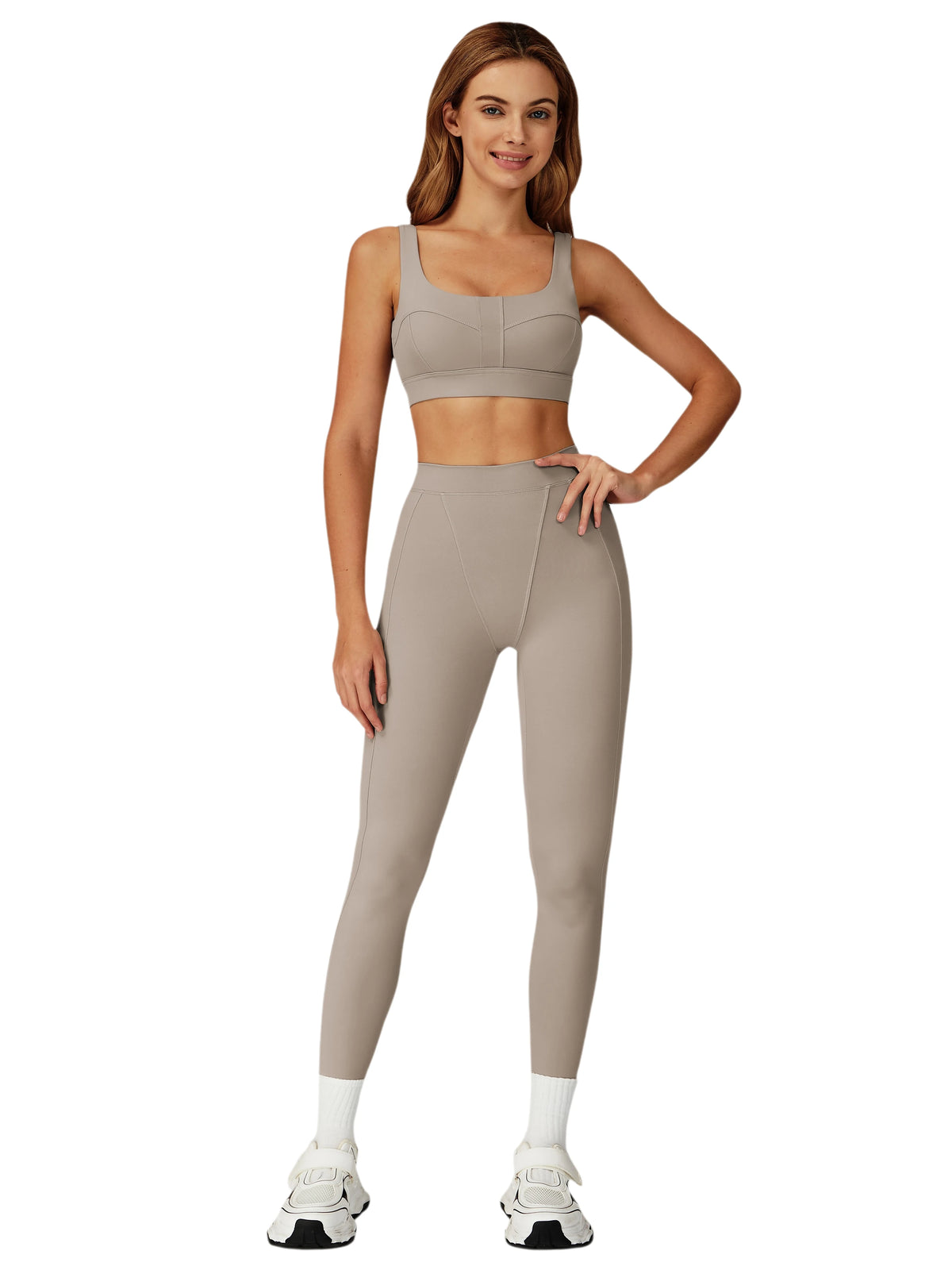 Airila 2-Piece Yoga Set Sports Bra and Leggings Pilates Gym High-Waisted Sports Casual Pants Butt-Lifting Running Shapewear Pants