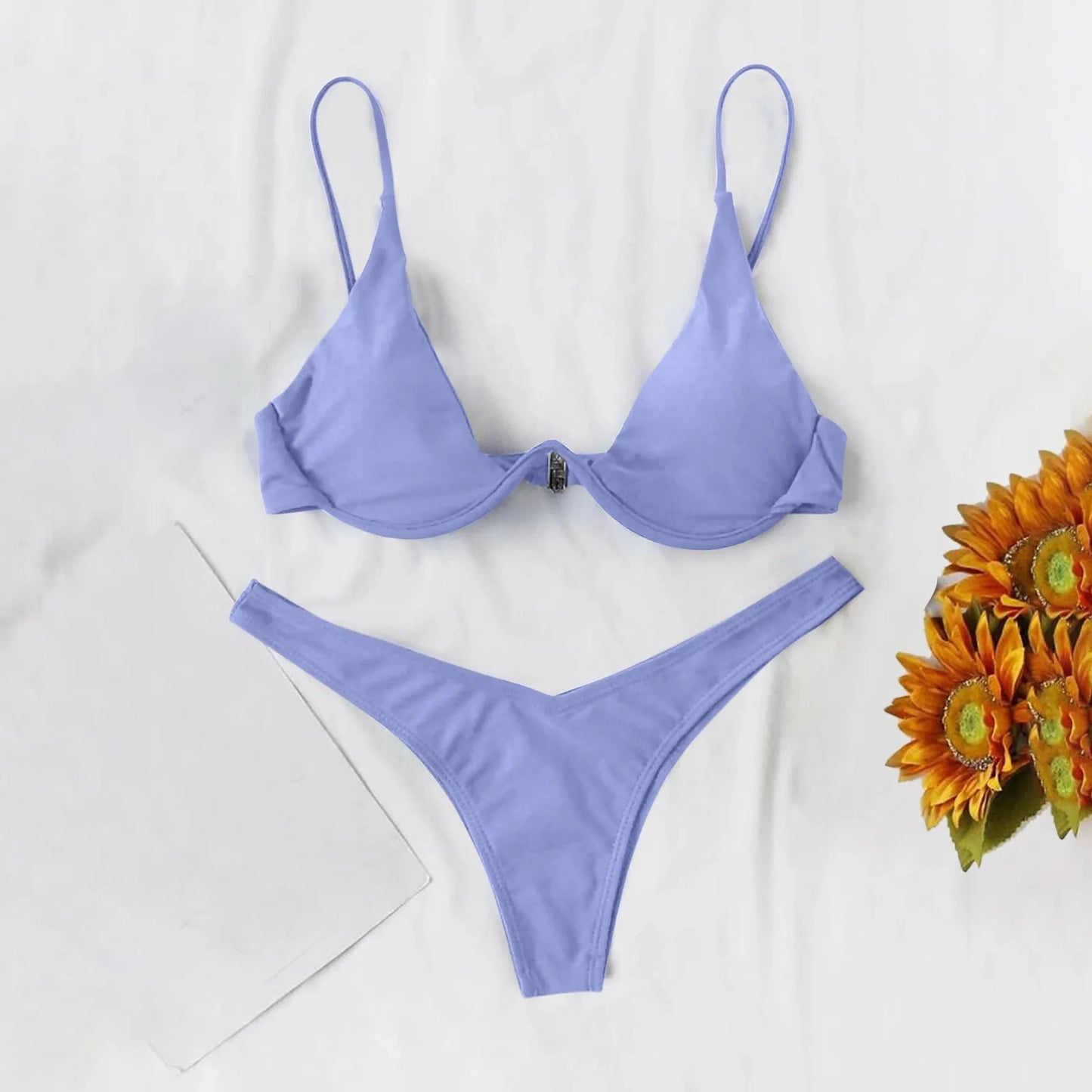 2025 Sexy Bikini Swimsuit Low Waisted Beach Bathing Suit   Brazilian Swimwear Two Pieces Sale