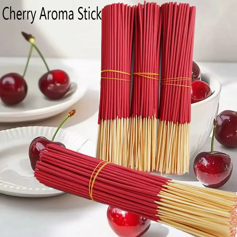 Cherry scented incense stick in multiple specifications -8.66 inch long-lasting fragrance suitable for indoor and outdoor use