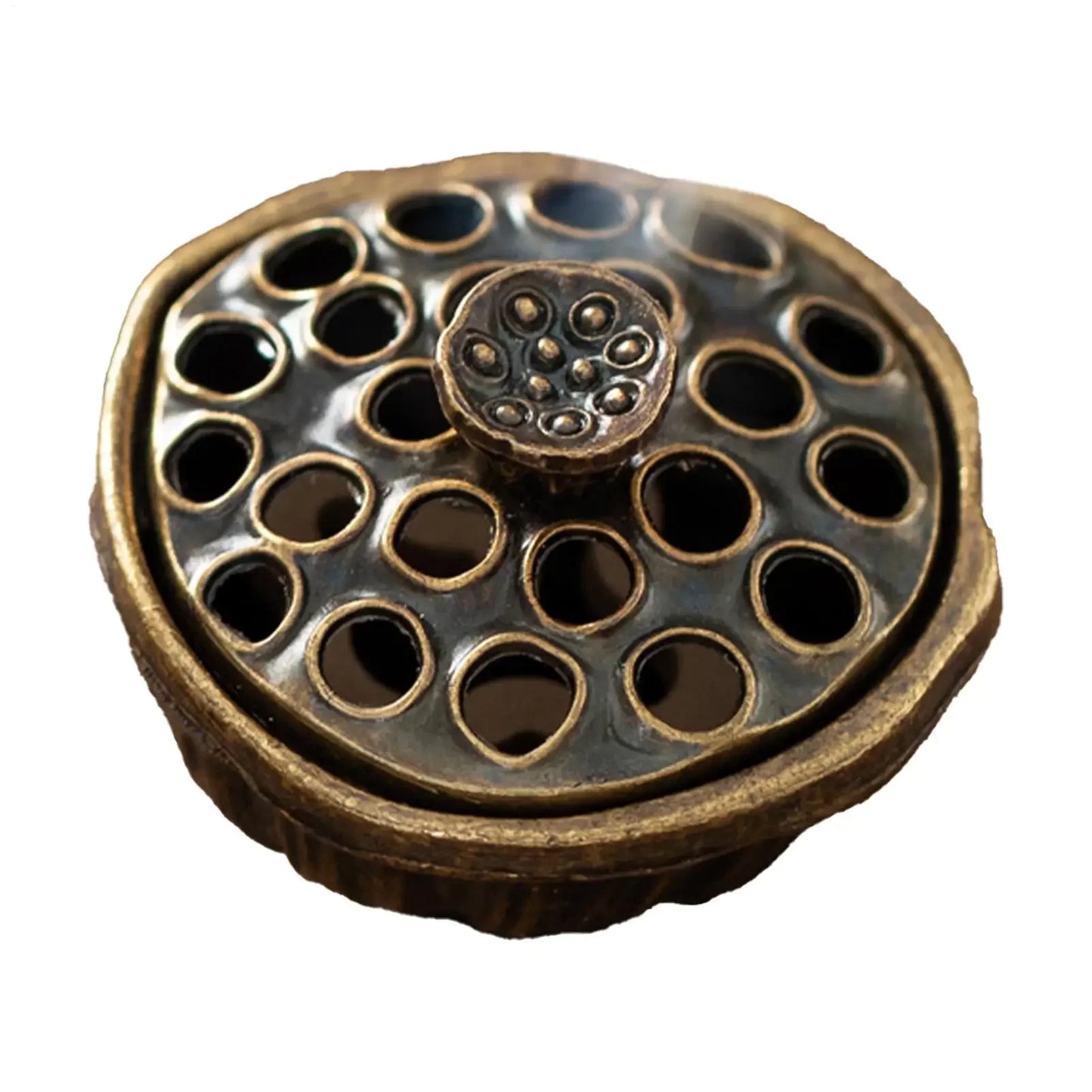 Lotus seed shape incense burner mini–Aromatherapy Burner fingertip Artistic Zen Aroma stove for Yoga Studio Meditation Room