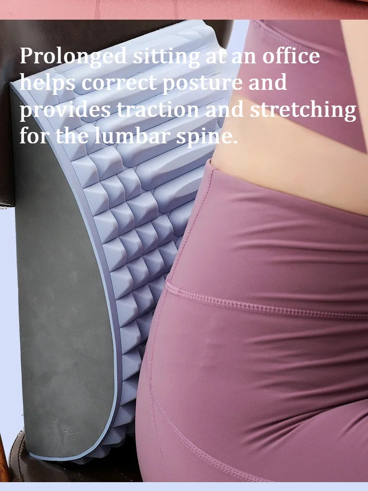 Multi-functional Back Stretcher Lumbar Support Massager Neck Waist Spine Relief Device Posture Corrector Yoga Home Office Use