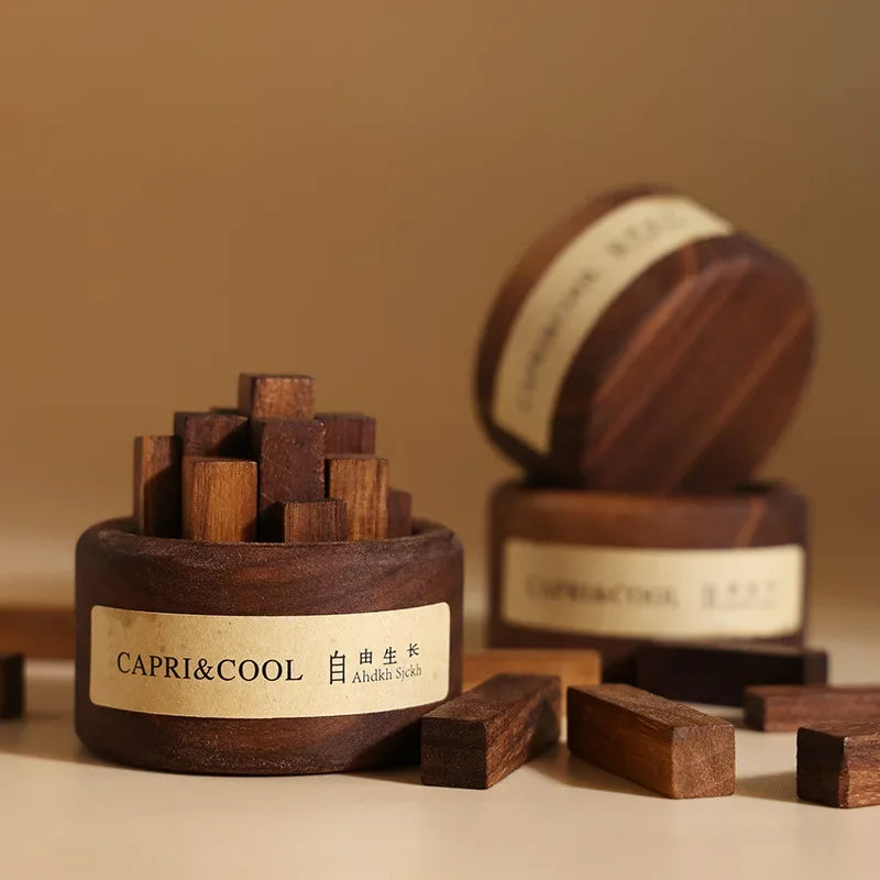 Fragrant Incense Natural Essential Oil Aromatherapy With Glass Dropper Black Walnut Wood Sticks Fragrance Car Air Freshener