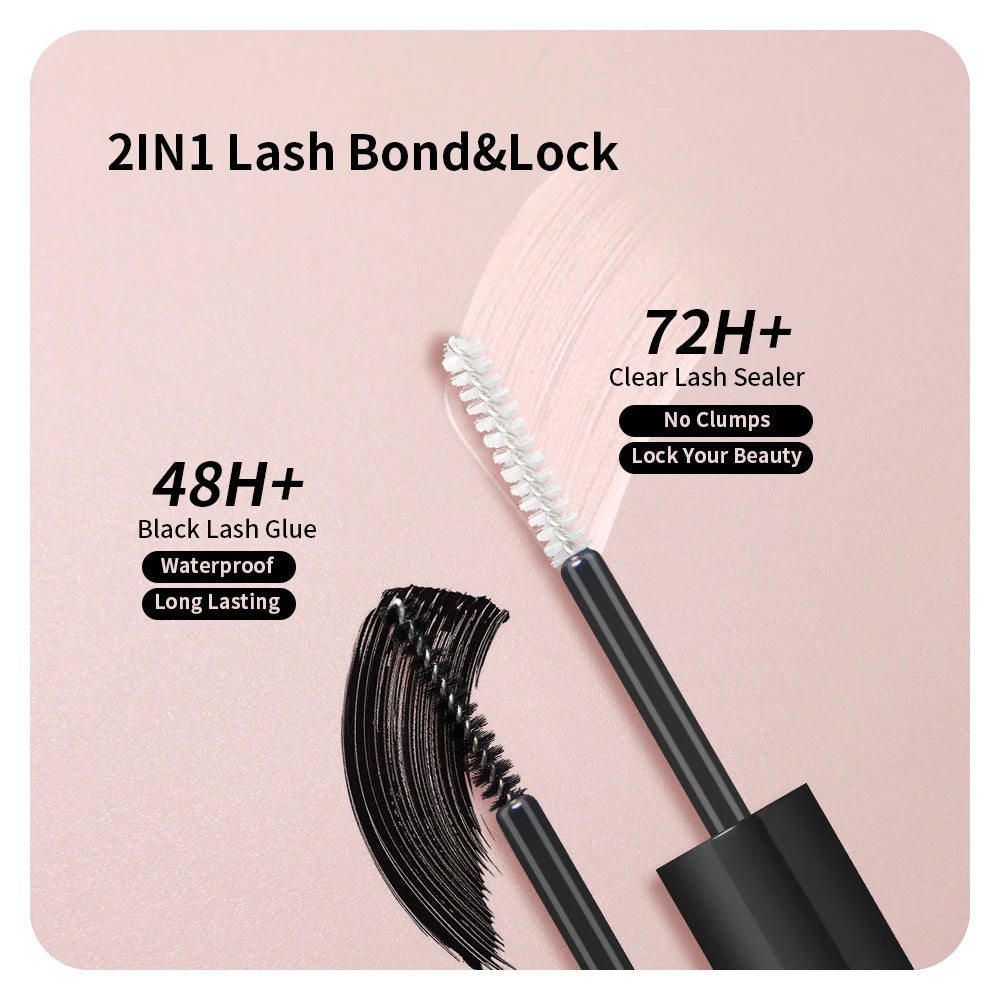 ANNAFRIS DIY Segmented Cluster Lashes Extensions Kit With Bond&Seal Remover Tweezers Individual Lashes Set