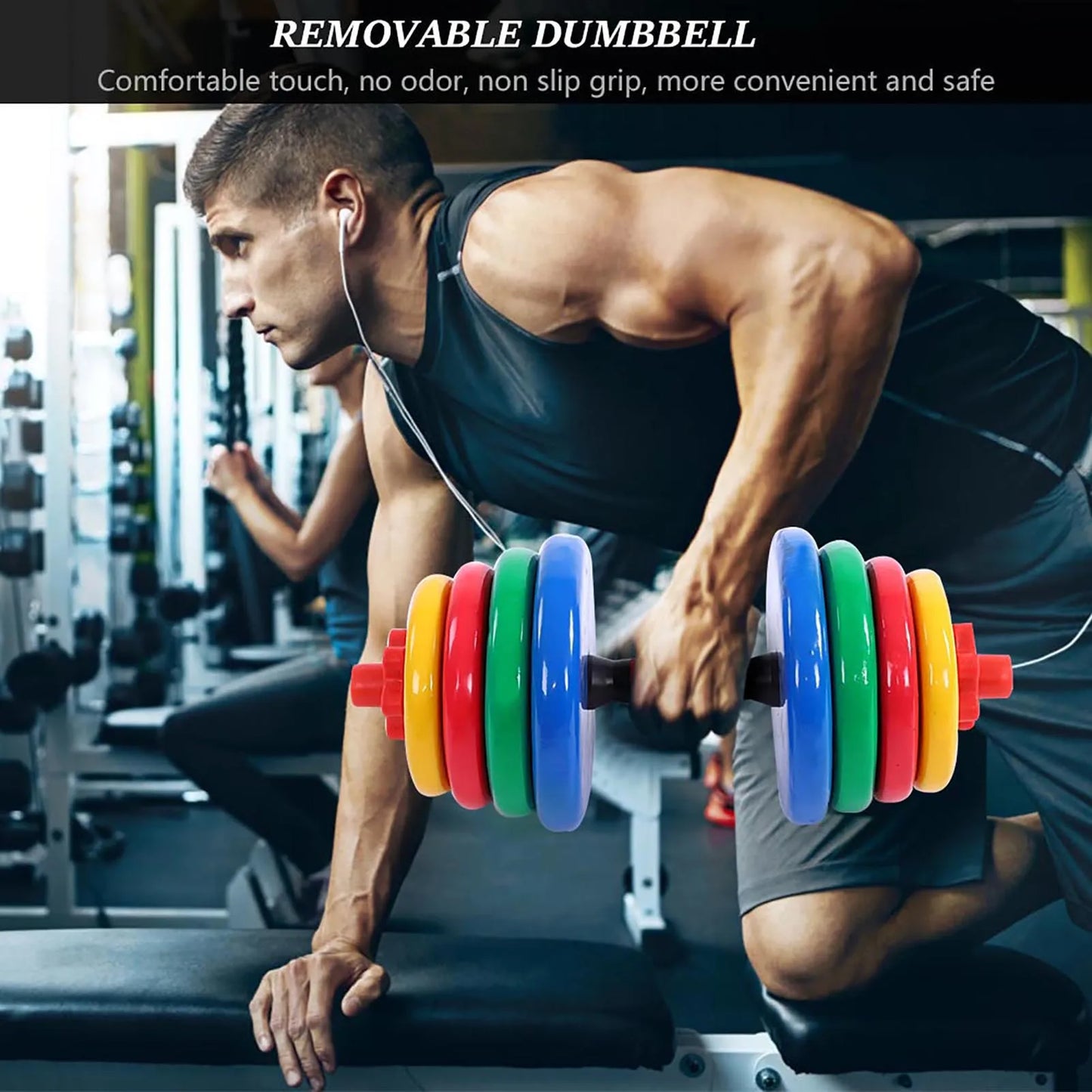 Colorful Dumbbell Colorful Removable Non-Slip Grip Fitness Gym Home Weightlifting Hand Dumbbell Hand Dumbbell Fitness Dumbbell