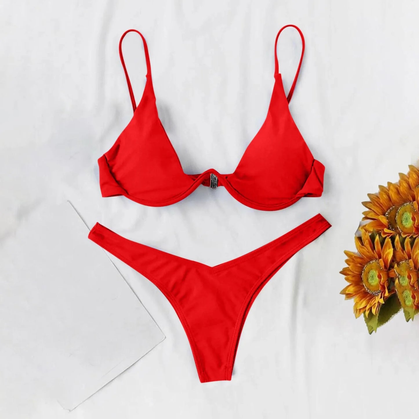 2025 Sexy Bikini Swimsuit Low Waisted Beach Bathing Suit   Brazilian Swimwear Two Pieces Sale