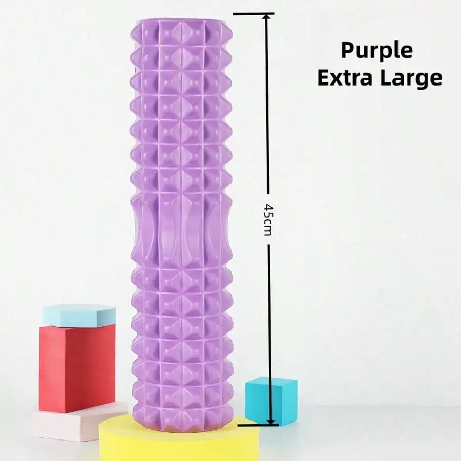 1pc Pink Foam Yoga Massage Roller, For Muscle Relaxation And Flexibility Training - Textured Surface For Deep Tissue Massage, Ideal For Yoga, Pilates And Fitness, Yoga Accessories | Textured Roller | Lightweight Roller, Yoga