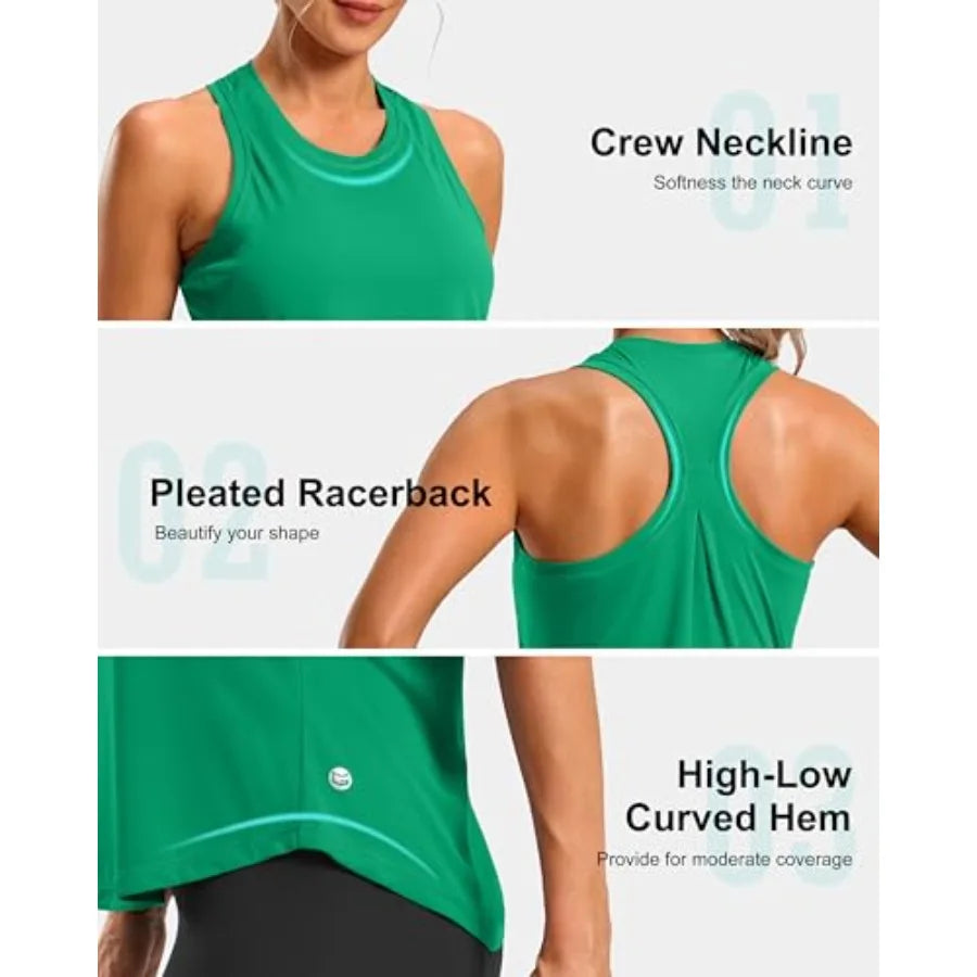 G Gradual Women's Workout Tank Tops Racerback Athletic Yoga Tops Loose Fit Sleeveless Running Gym Sports Shirts for Women