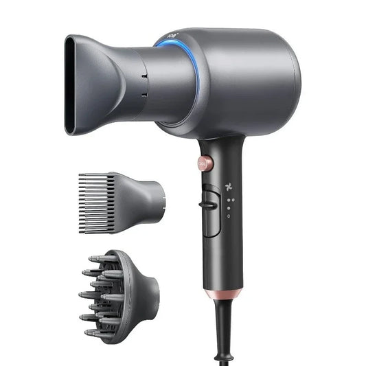 Authenticity guarantee. Blow Dryer, Blown Away Ionic Hair Dryer for Curly Hair with Diffuser, 1875W Fast Drying Blow Dryer with C