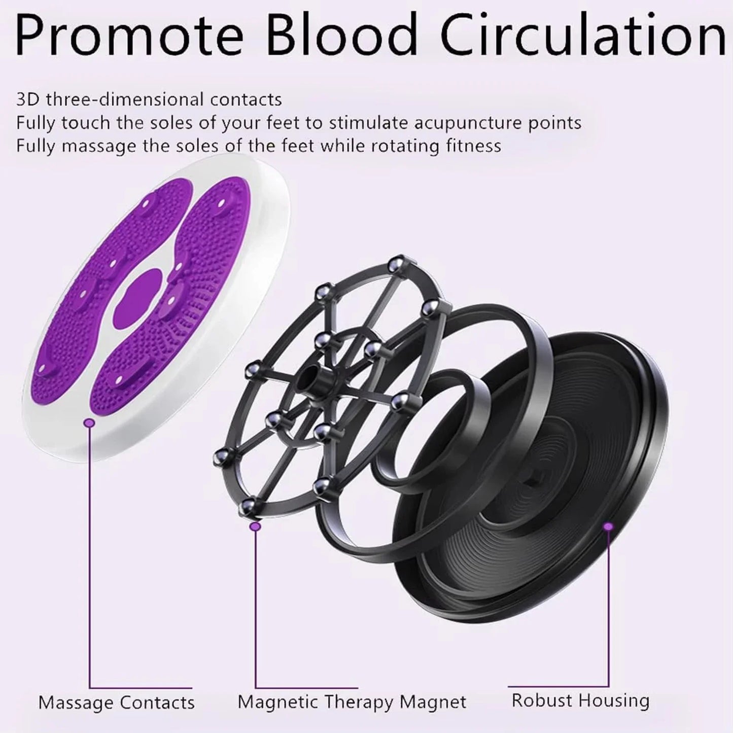 Exercise Waist Twisting Disc Foot Massage Waist Torsion Disc Fitness Equipment Portable Magnetic Tension Waist Twisting Machine