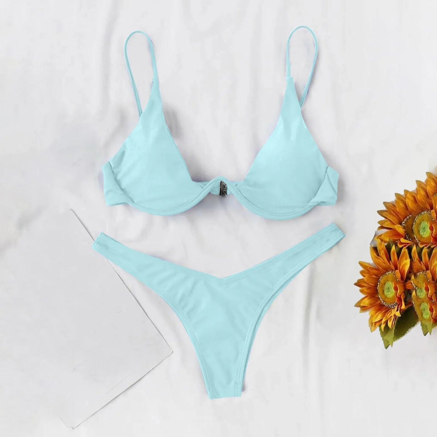 2025 Sexy Bikini Swimsuit Low Waisted Beach Bathing Suit   Brazilian Swimwear Two Pieces Sale