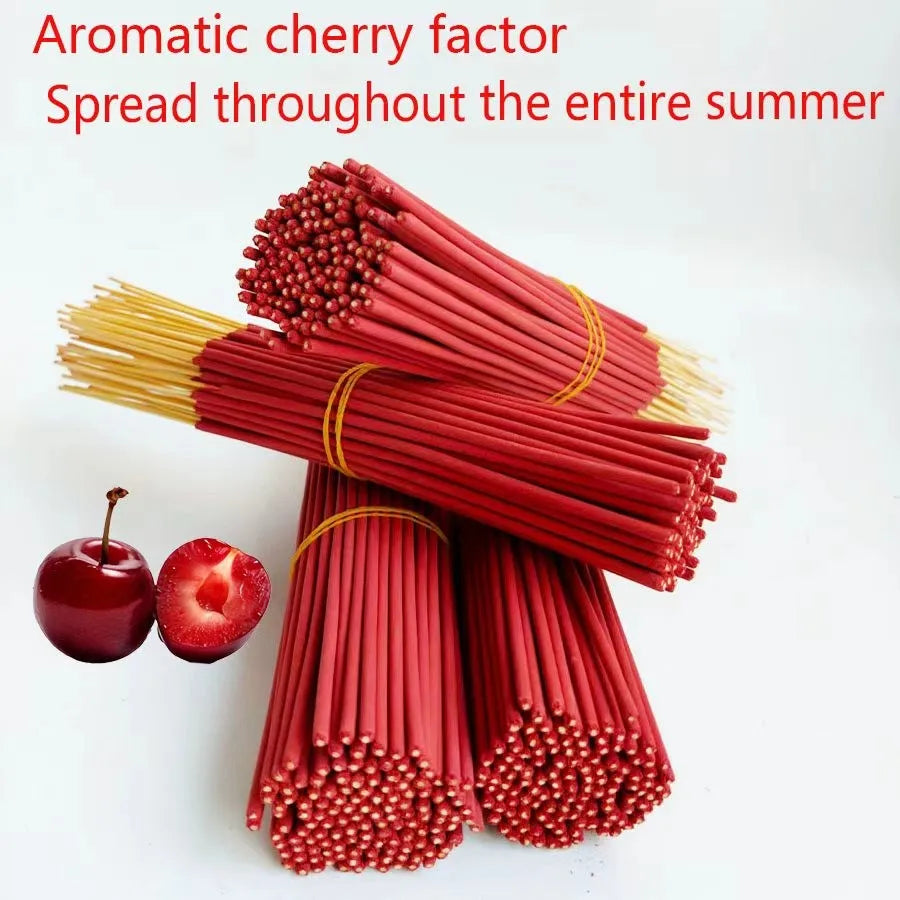 Cherry scented incense stick in multiple specifications -8.66 inch long-lasting fragrance suitable for indoor and outdoor use