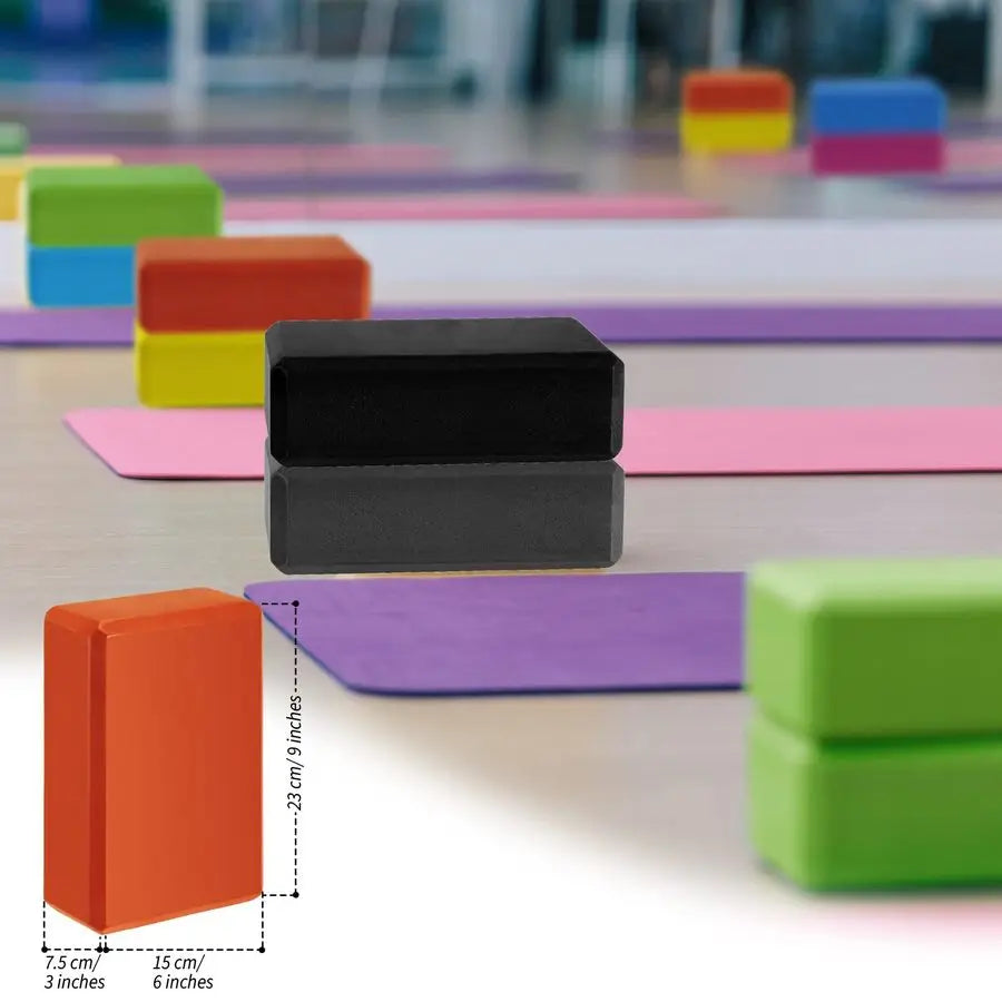 Pcs Foam EVA Yoga Blocks Lightweight Non Slip Supportive Yoga Bricks for Pilates Stretching and Meditation, Women Men Yogi Begin
