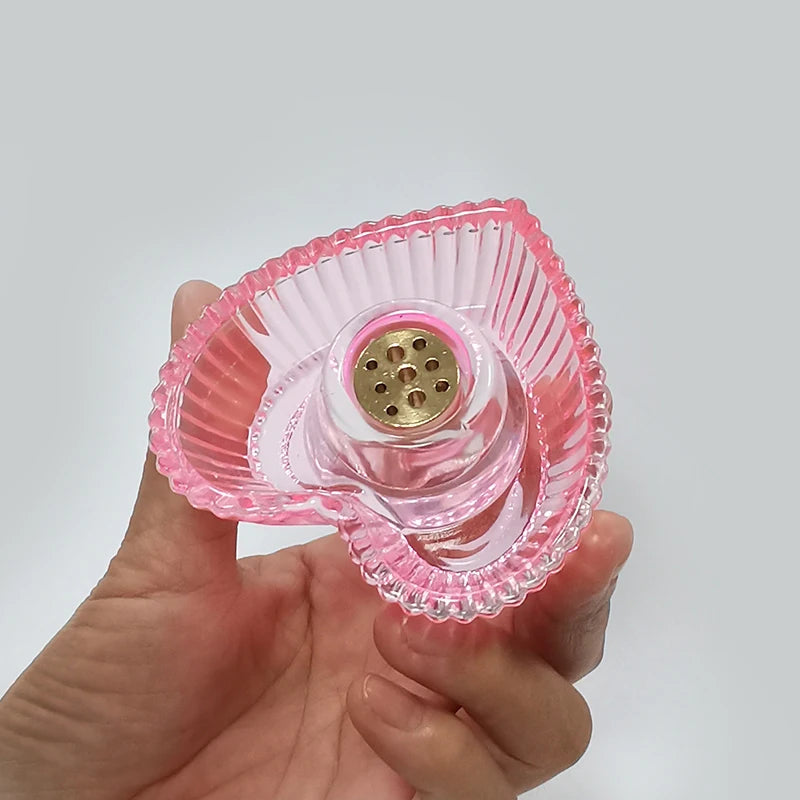 Glass Palo Santo Holder Incense Holder Heart Shaped Incense Burner with Ash Catcher Incense Stick Holder for Meditation Yoga SPA