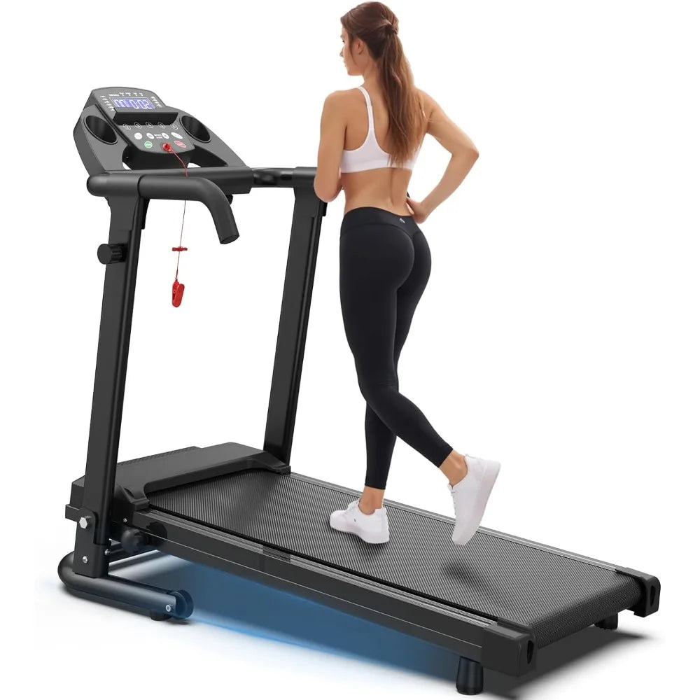 Foldable Treadmills for Home, Portable Treadmill with Handles, 2.5HP Treadmills 300 lb Capacity, APP Control, Fitness Folding W