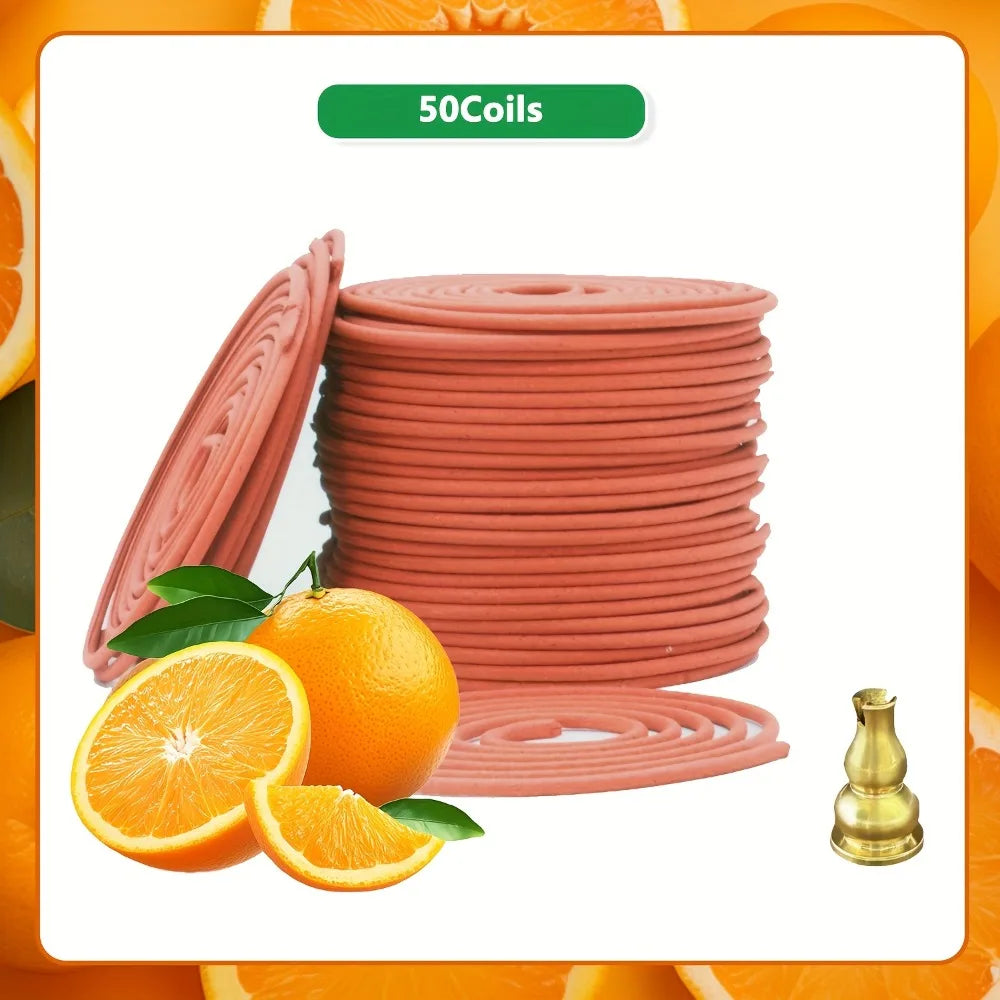 50 Fruit Orange Scented Incense Sticks, Burning Time 3-4 Hours, Suitable for Air Purification, Yoga, Meditation, Work, Fitness, H