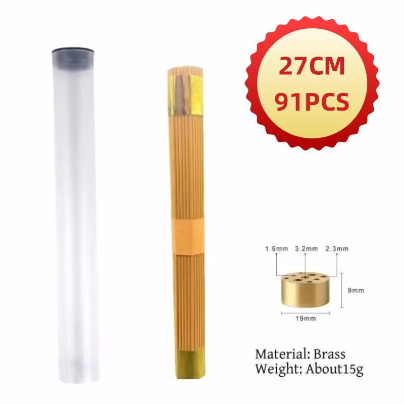 91pcs Natural Sandalwood Incense Stick With Incense Holder Multi-scented For Places Tea Room Yoga Blessing Incense Free Shipping