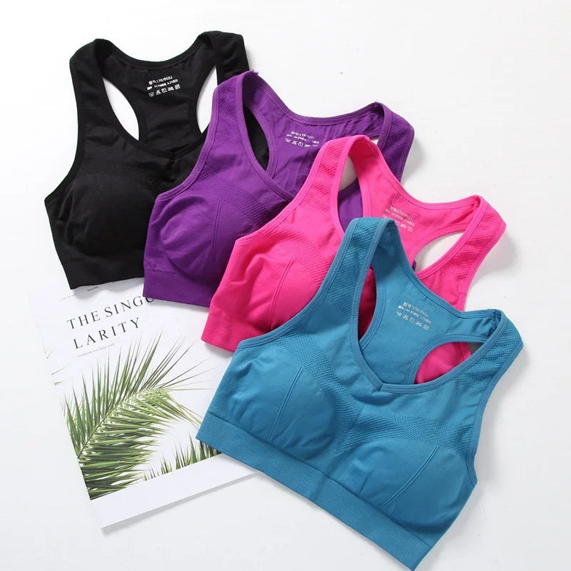 Women Sports Bra Top Push Up Fitness Yoga Bra Underwear Sport Tops For Women Breathable Running Vest Gym Wear