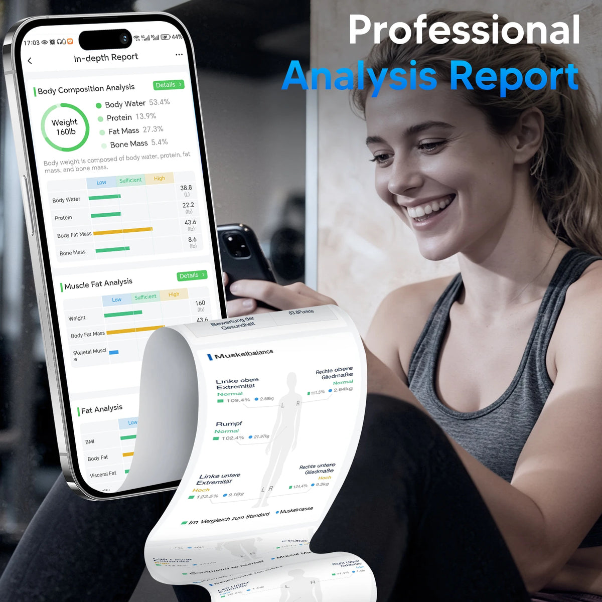 Arboleaf Smart Body Fat Scale 8-Electrode Dual-Frequency BIA, Digital Bathroom Weight Scale with Handle, 50+ Body Metrics, 7-in-1 Display, APP Sync