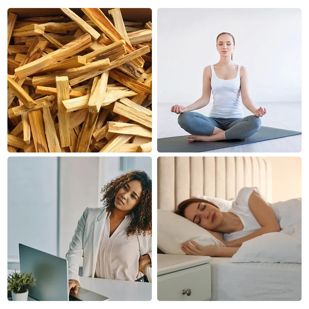 20/1pcs Palo Santo Natural Incense Sticks, Wooden Smudging Stick for Indoor Purifying Yoga Healing Aromatherapy Burn Wooden Strip