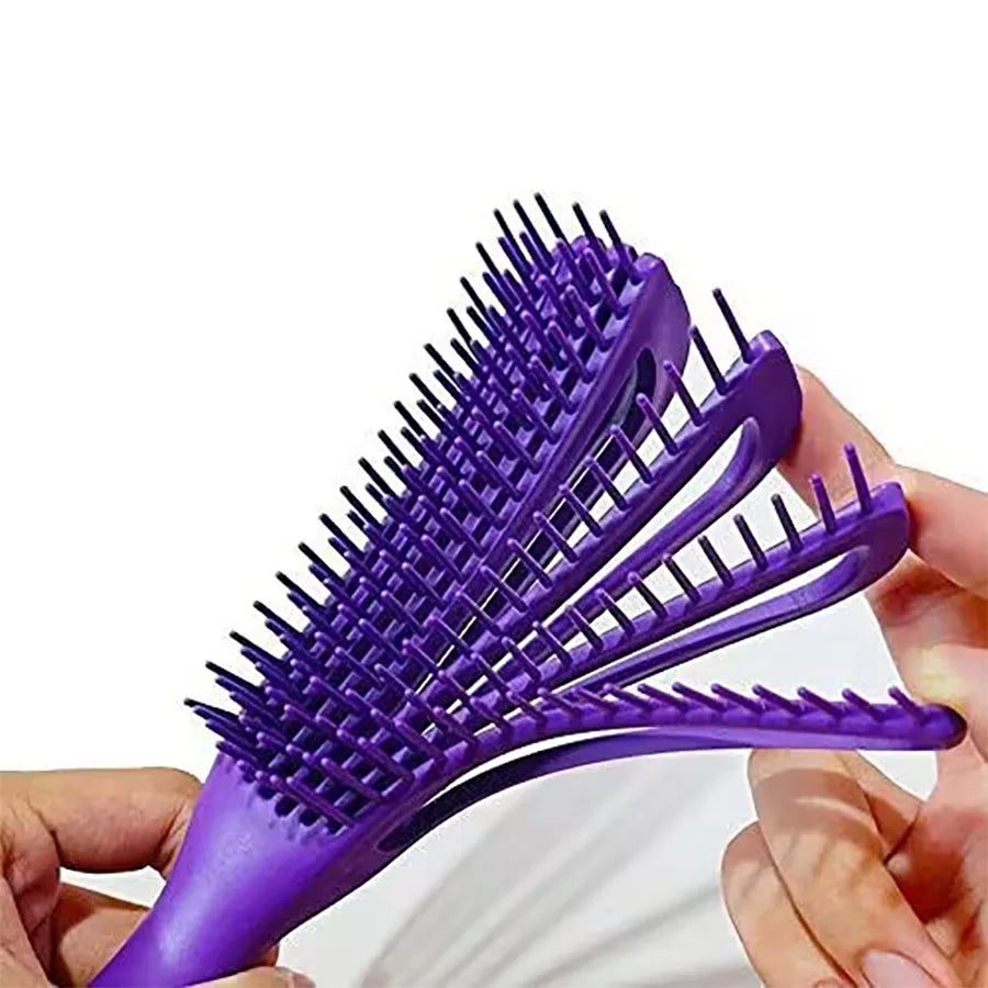 Hollow 8-Tooth Octopus Scalp Massage Comb, Lift Hair Roots Anti-Static Smooth Detangling Hair Brush, For Daily Styling Shower Home Travel Use, Women Men Adults All Hair Types, Fluffy Voluminous Hair Care Styling Hairdressing