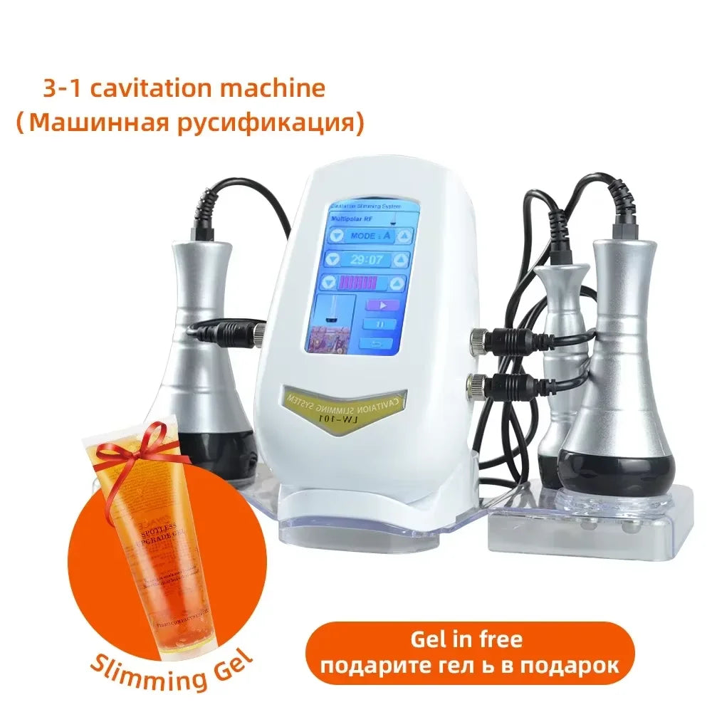 Miss Queeny 3-in-1 Vacuum 40K Slimming Cavitation Machine Skin Tightening And Anti-Wrinkle Beauty Equipment (Fast Shipping）