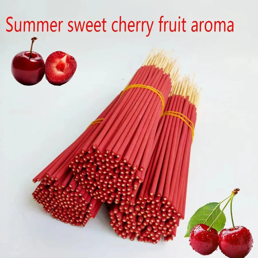 Cherry scented incense stick in multiple specifications -8.66 inch long-lasting fragrance suitable for indoor and outdoor use