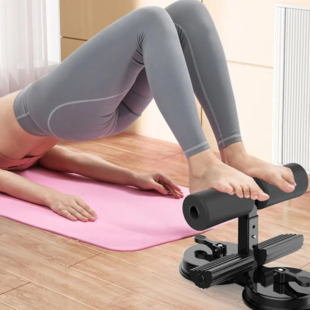 Sit Up Bar Foot Holder with 3 Suction Cup Sit Up Floor Holder Adjustable Height Situp Bar Assistance Device for Abs Workout Aids