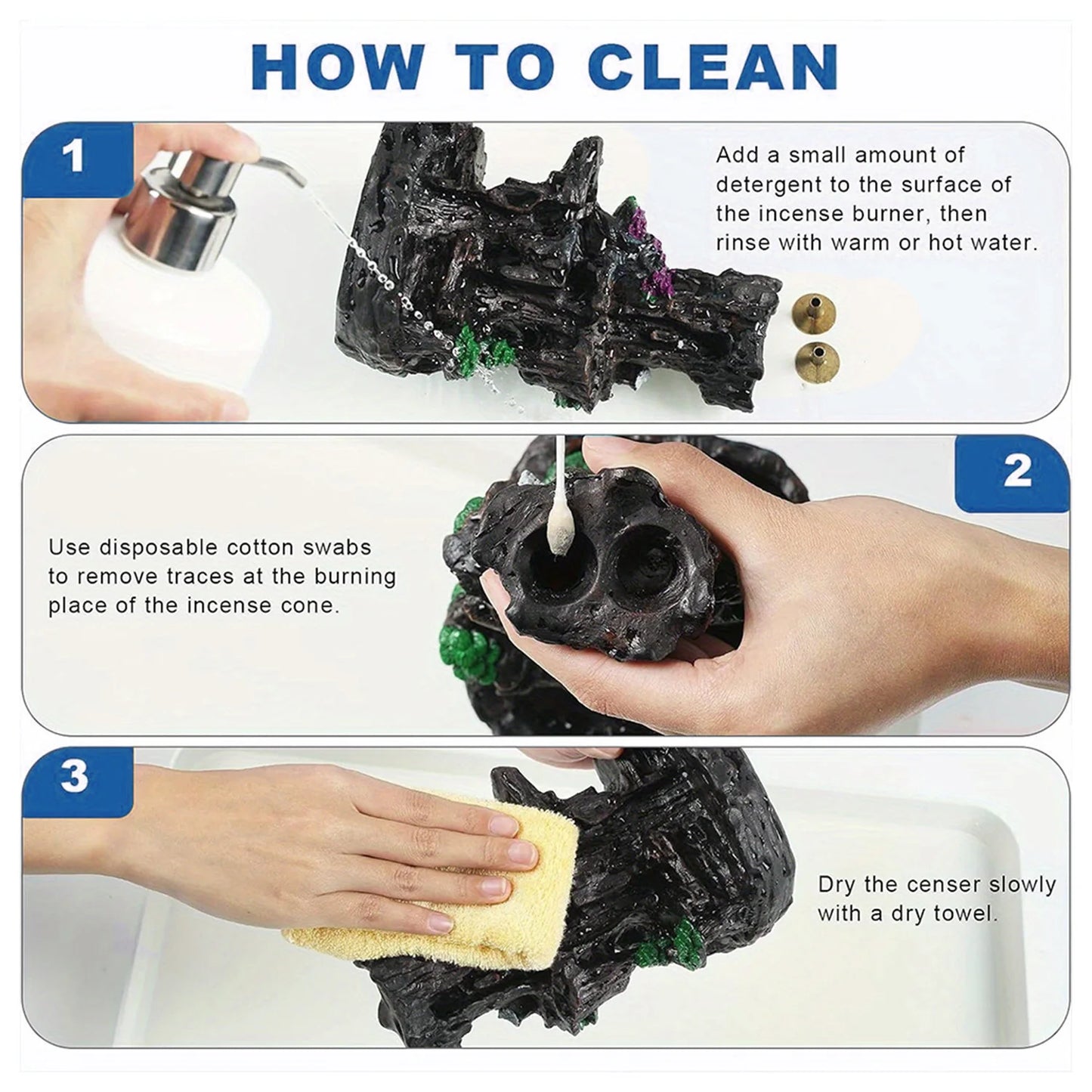 Waterfall incense burner tower 120 backflow incense sticks+30 incense sticks are suitable for home office yoga aromatherapy.