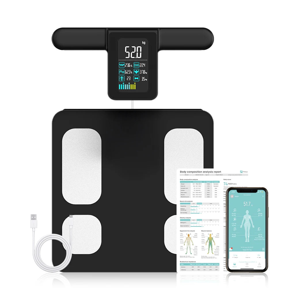 8-Electrode Digital Smart Scale for Body Weight FSA&HSA Eligible with BMI Body Fat Muscle Mass Analyzer Bathroom Scale