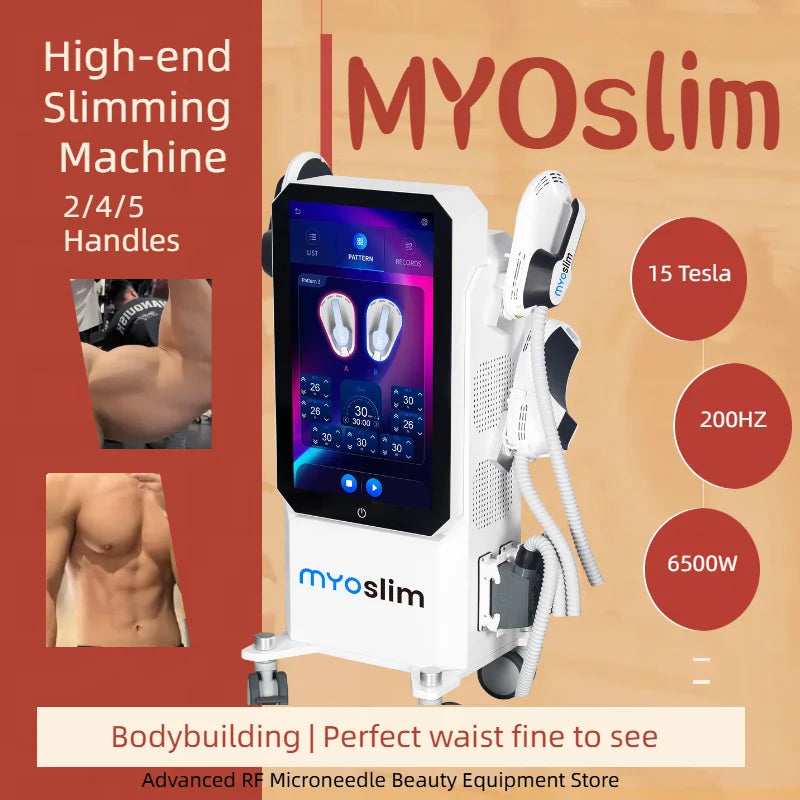 Professional EMS RF 15 Tesla 6500W Machine EMS Body Sculpting Machine EMS Fat Burning EMS Body Slimming Muscle Stimulator
