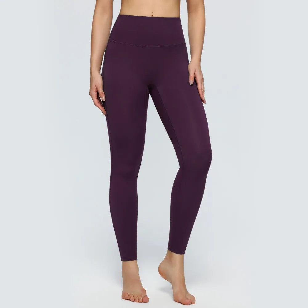 Women's Naked-Skin Yoga Leggings, High Stretch Quick Dry Butt Lifting Tight Fitness Pants for Outdoor Jogging Casual Daily & Street Wear