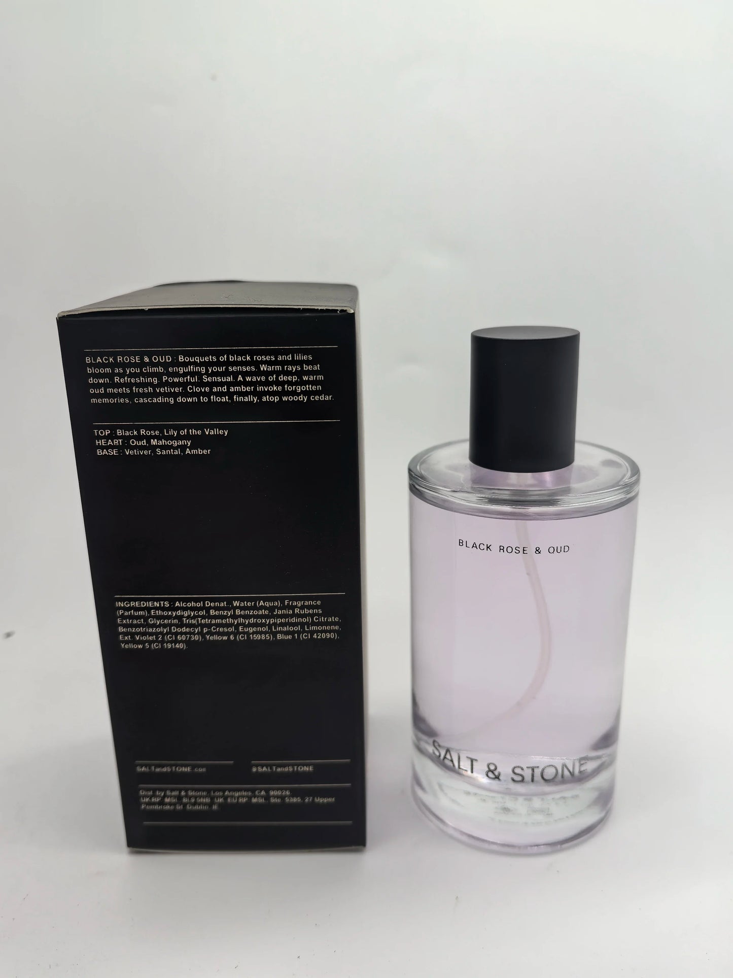Inspired by luxe dark florals | SALT & STONE Body Mist Black Rose & Oud – 100 ml / 3.4 fl oz