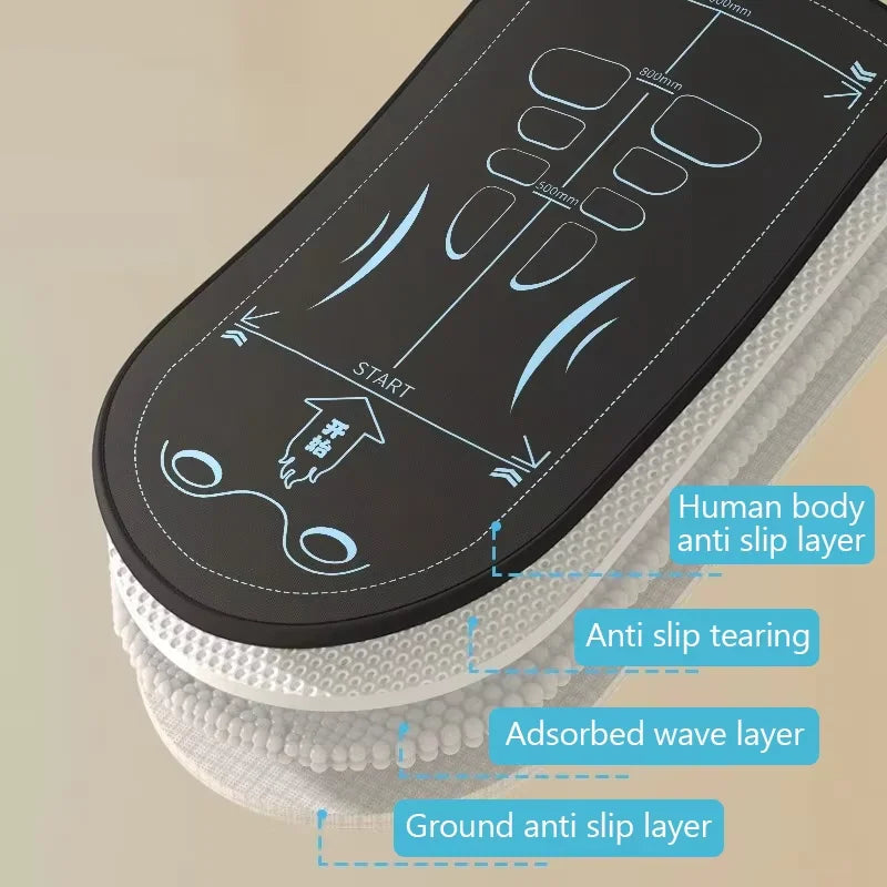 Yoga Mat For Abdominal Plate Ab Roller Wheel Yoga Anti-slip Shock Absorber Mute Exercise Floor Pilates Workouts For Women Men