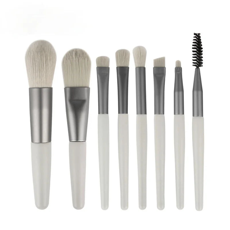 8Pcs Makeup Brushes Pro Pink Brush Set Powder EyeShadow Blending Eyeliner Eyelash Eyebrow Make Up Beauty Cosmestic Brushes