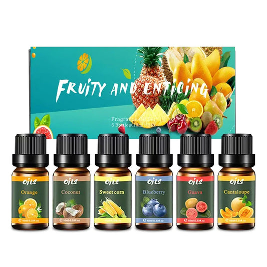 6- Blend essential oils Collect tropical fruit aroma humidifier Aromatherapy machine essential oil kit Backflow incense burners