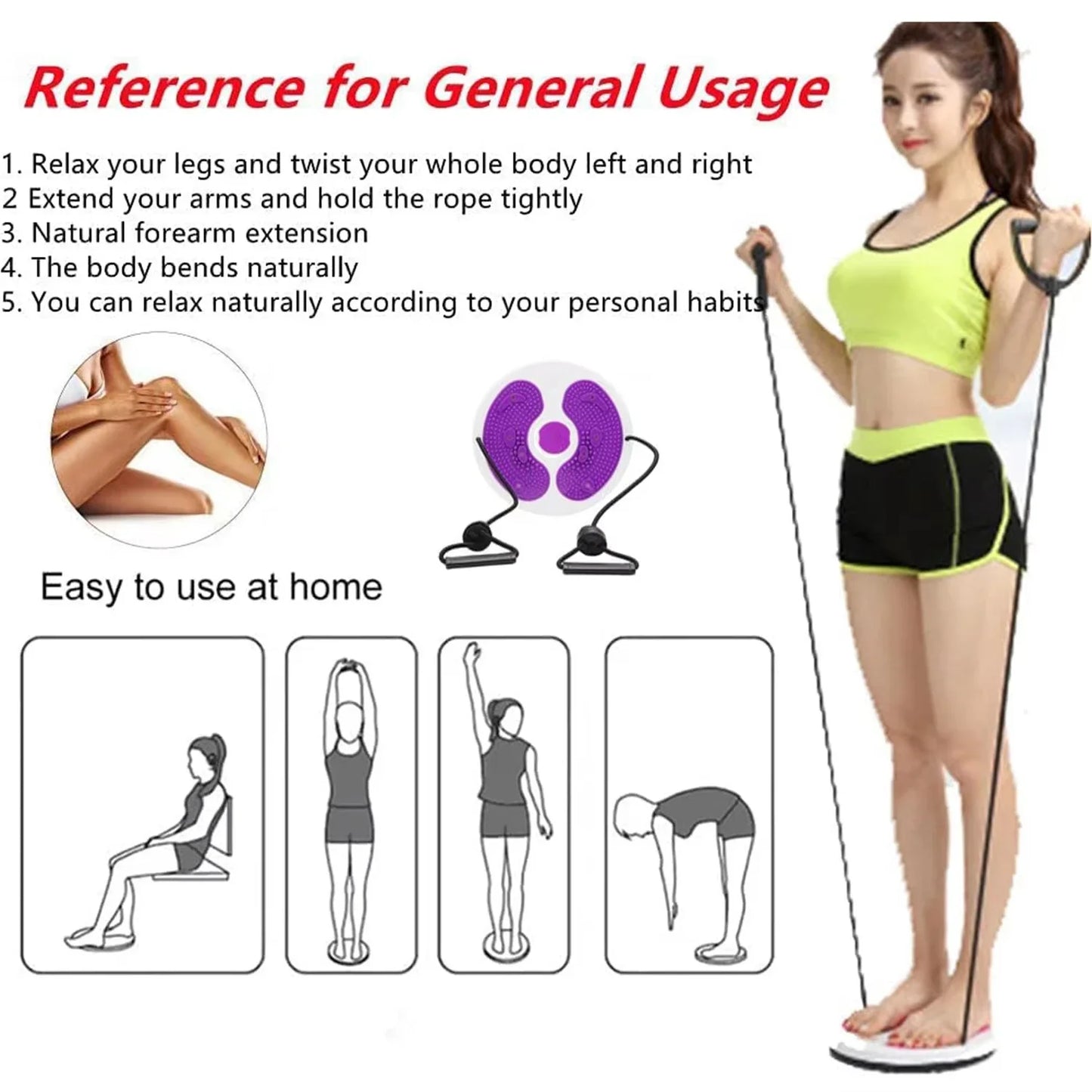 Exercise Waist Twisting Disc Foot Massage Waist Torsion Disc Fitness Equipment Portable Magnetic Tension Waist Twisting Machine