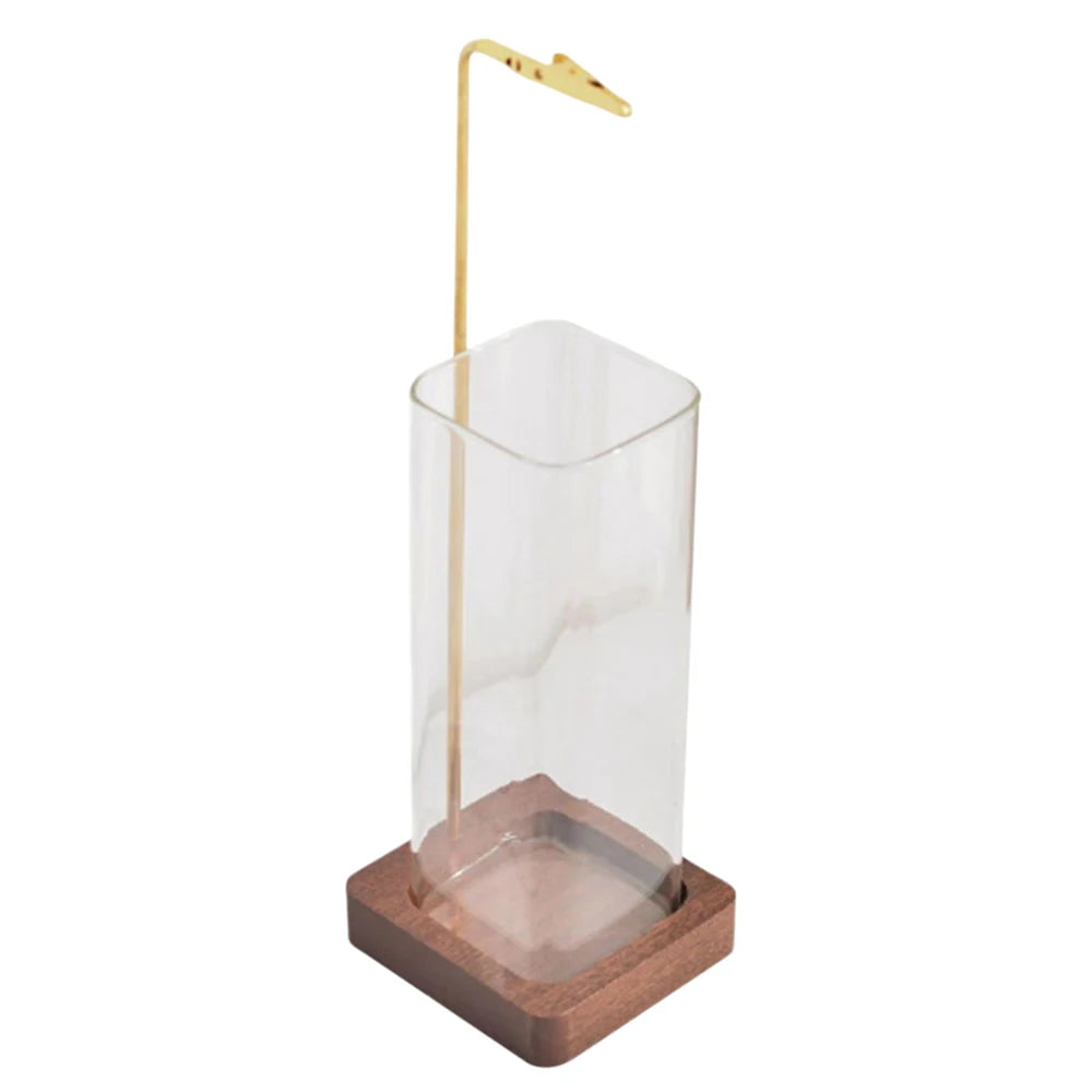 Upside Down Incense Holder for Sticks with Glass Ash Catcher Anti-Ash Flying Incense Burner for Yoga Home Decoration
