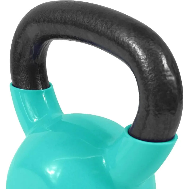 Yes4All Kettlebell Set Vinyl Coated Weights Combo for Full Body Workout Equipment Push up, Grip Strength Training